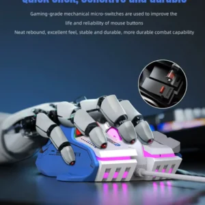 High Quality 12800 DPI USB Optical Ergonomic Wired RGB Programmable 6 Buttons Both Hands CE/FCC/RoHS Certified Game Mouse for PC